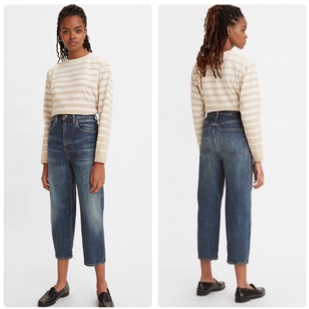 NWOT Levi’s Made & Crafted Barrel Crop in Mado Size 24